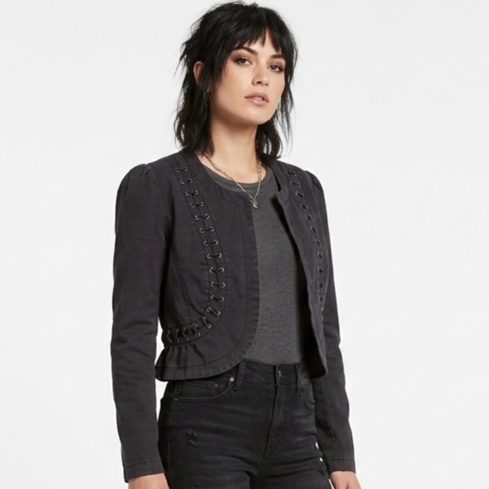 Volcom "Grommetron" Cropped Military Jacket Woman’s Size Small